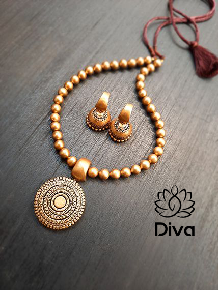 Coinage beads terracotta jewellery