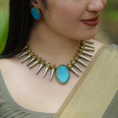 Spike Blue Terracotta Jewellery
