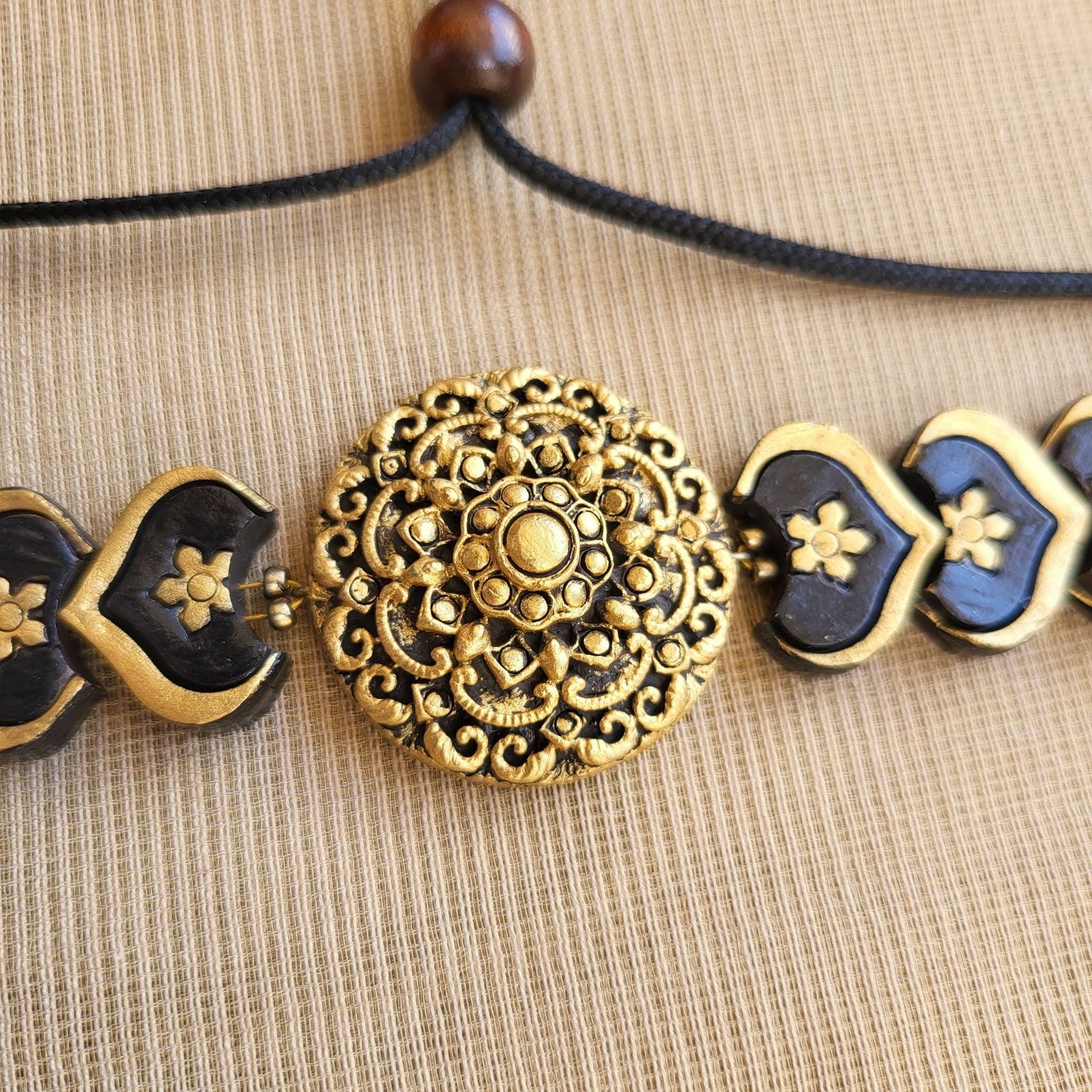 Black & antique gold color palette