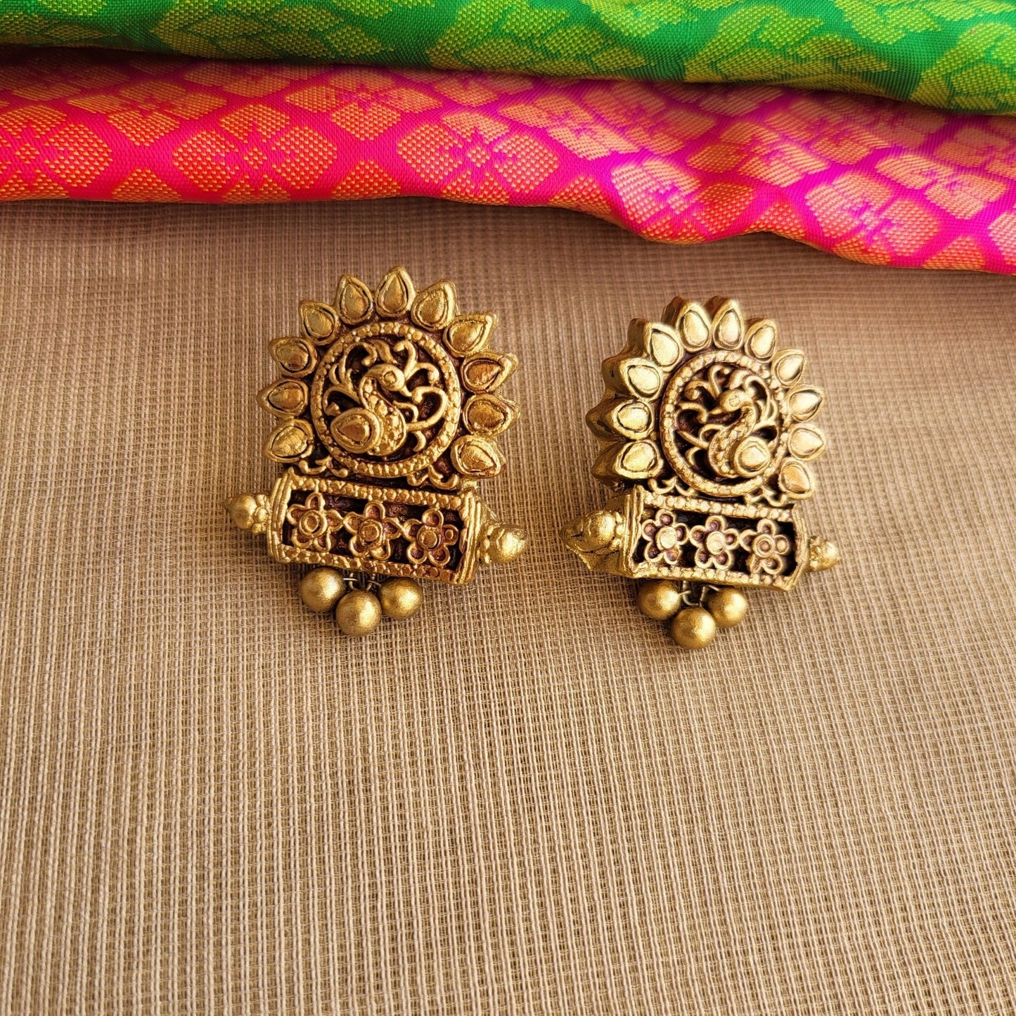 Eco-friendly handmade terracotta jewellery set India