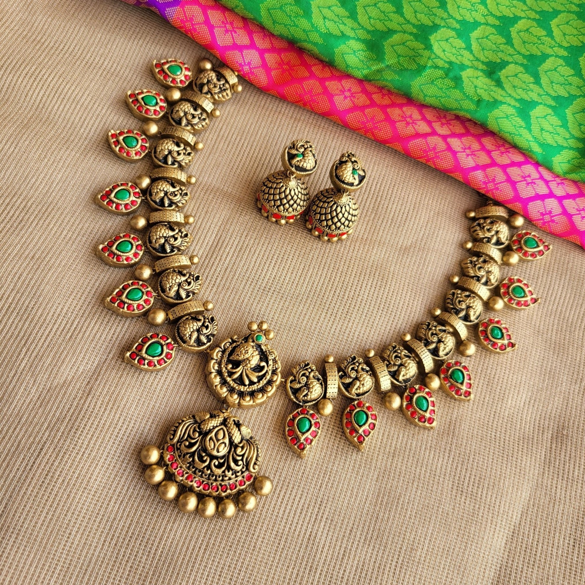 Lightweight handmade terracotta ethnic jewellery