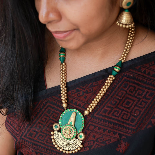 Traditional Indian terracotta jewellery for weddings, temple visits, and celebrations