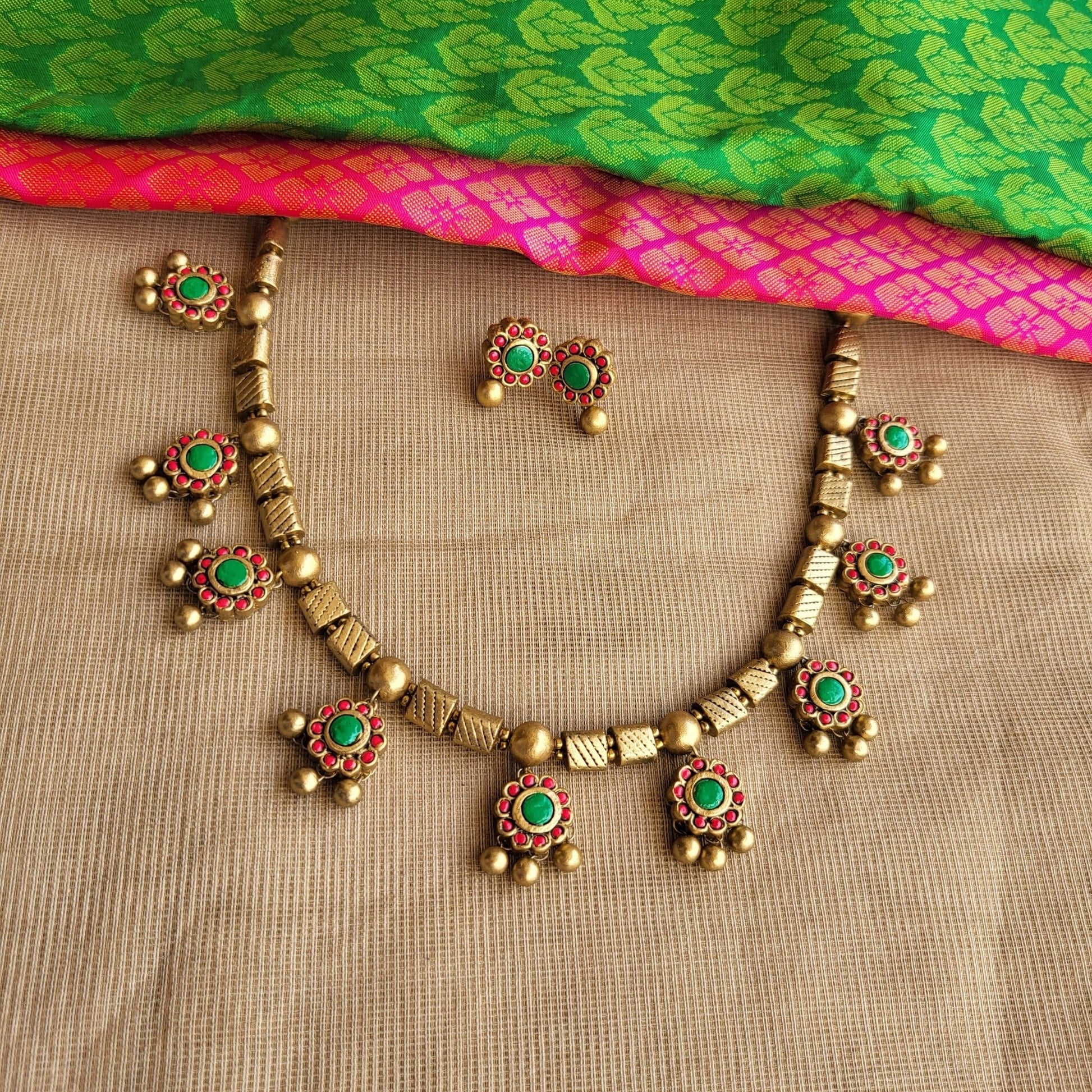 Lightweight handmade terracotta ethnic earrings