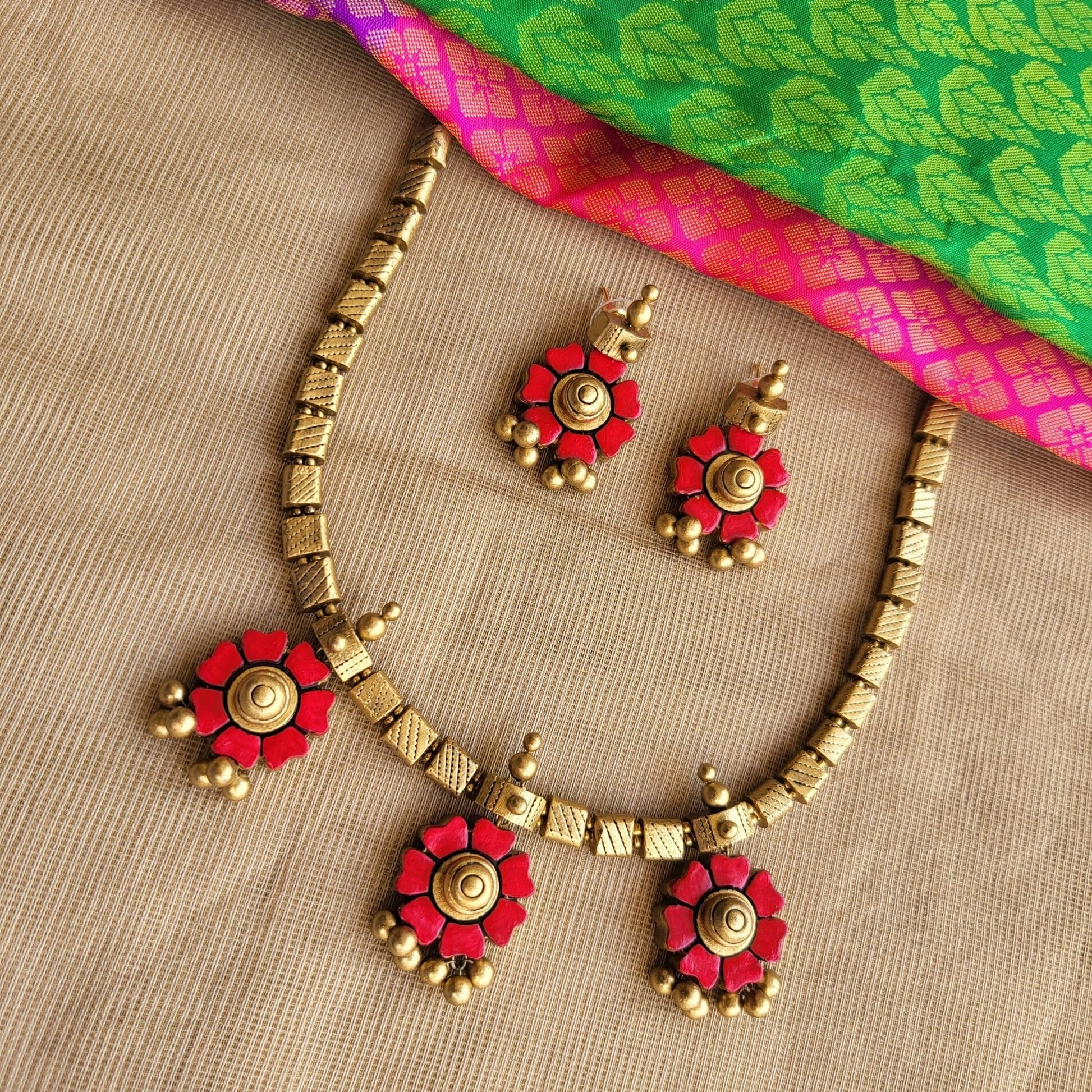 Antique gold finish terracotta statement piece