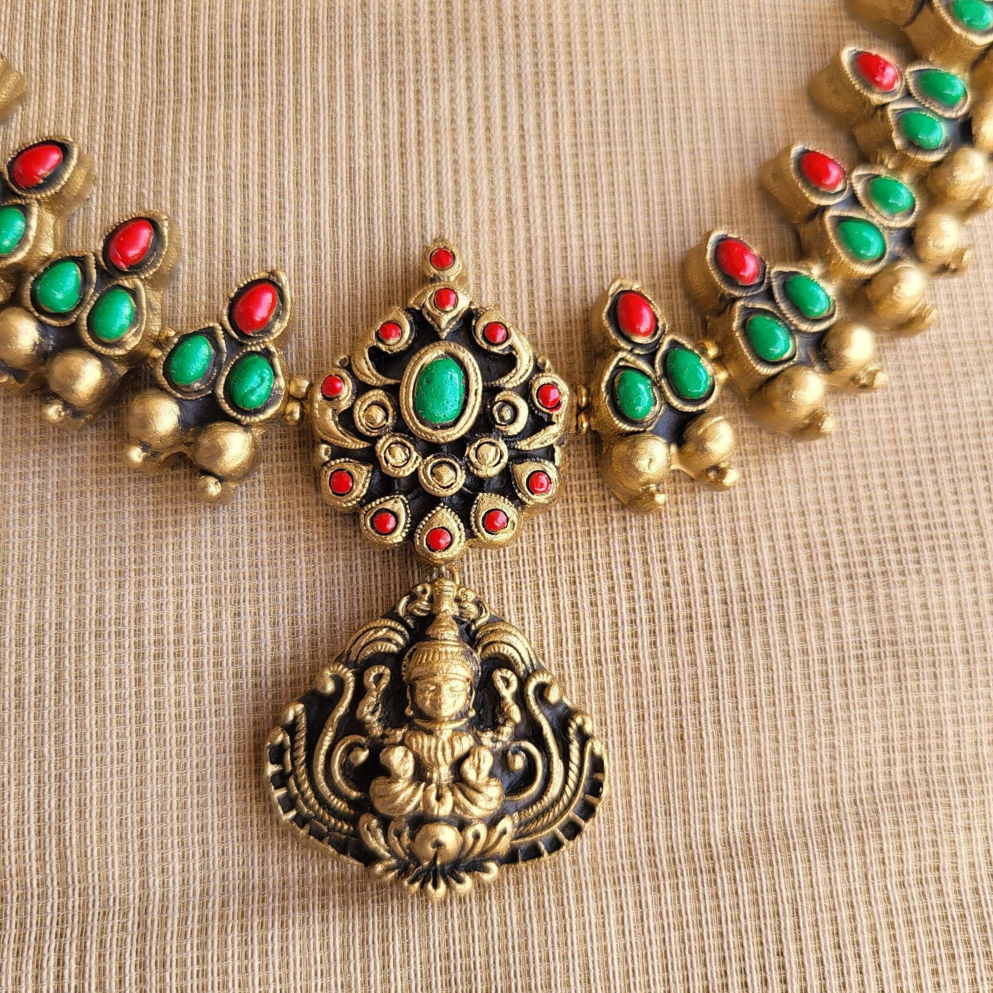 Antique gold Lakshmi pendant