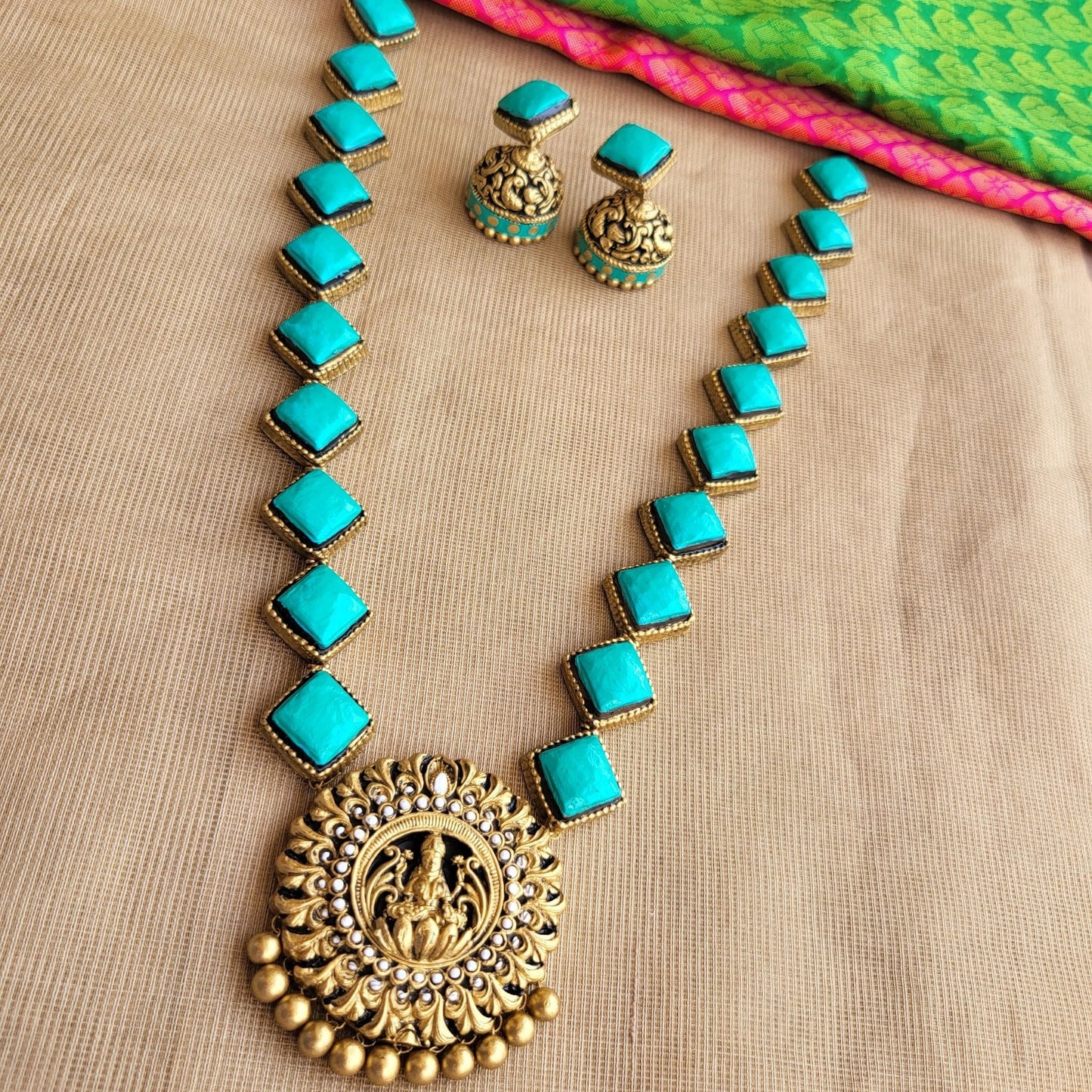 Traditional Indian terracotta jewellery with eco-friendly design