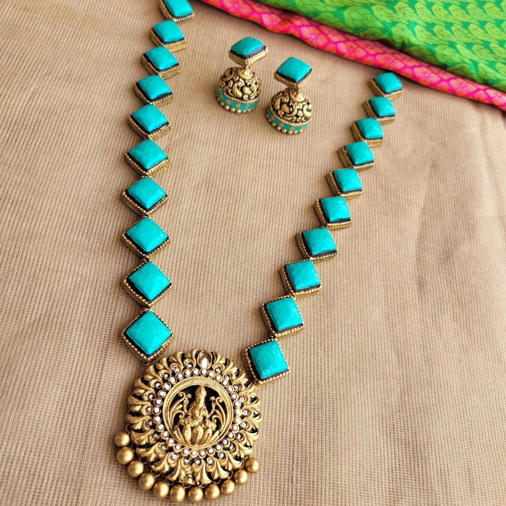 Traditional Indian terracotta jewellery with eco-friendly design