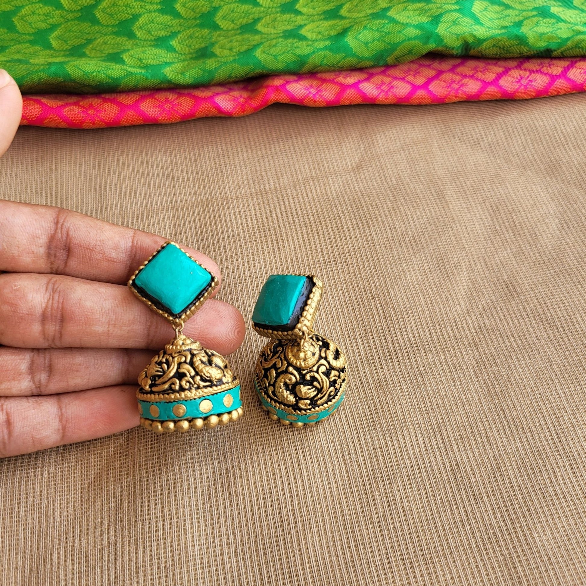 Lightweight handmade terracotta haram set for weddings and festive occasions