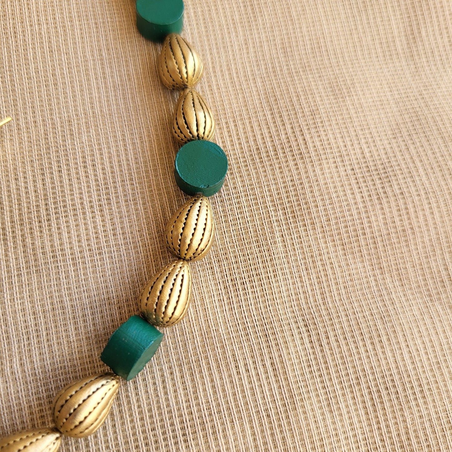 Handcrafted terracotta necklace & studs
