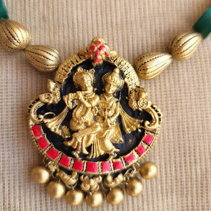 Divine Radha Krishna pendant