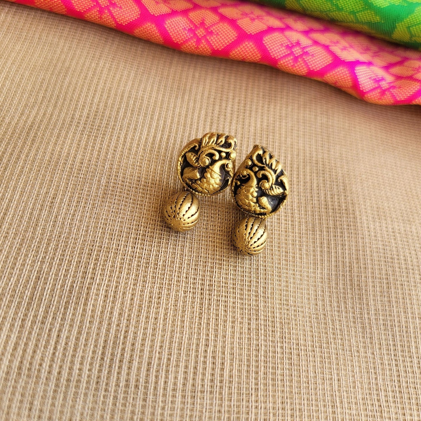 Eco-friendly handmade terracotta jewellery set India