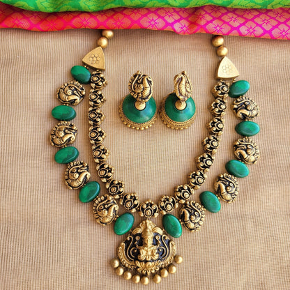 Antique gold Lakshmi pendant