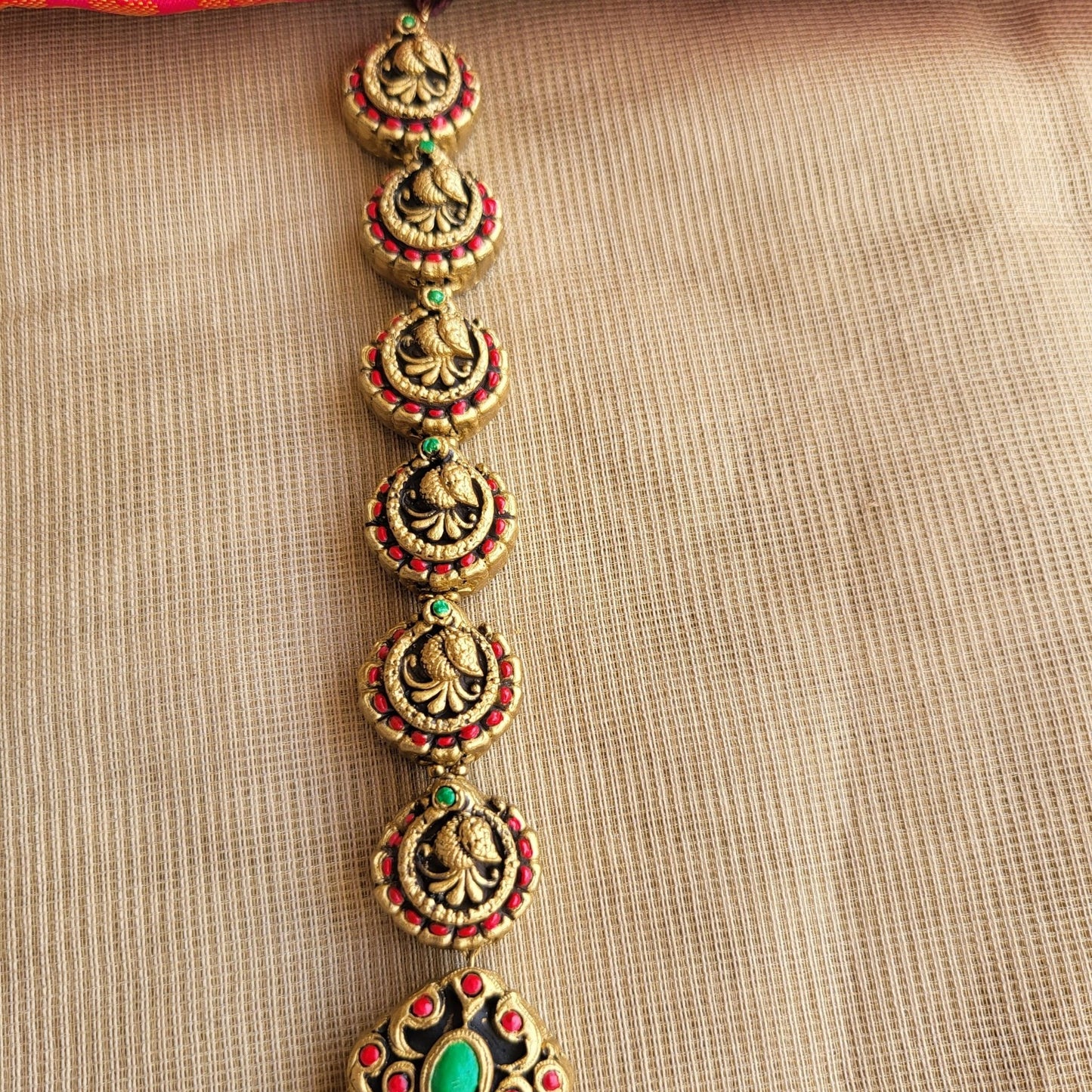 Eco-friendly handmade terracotta jewellery set India