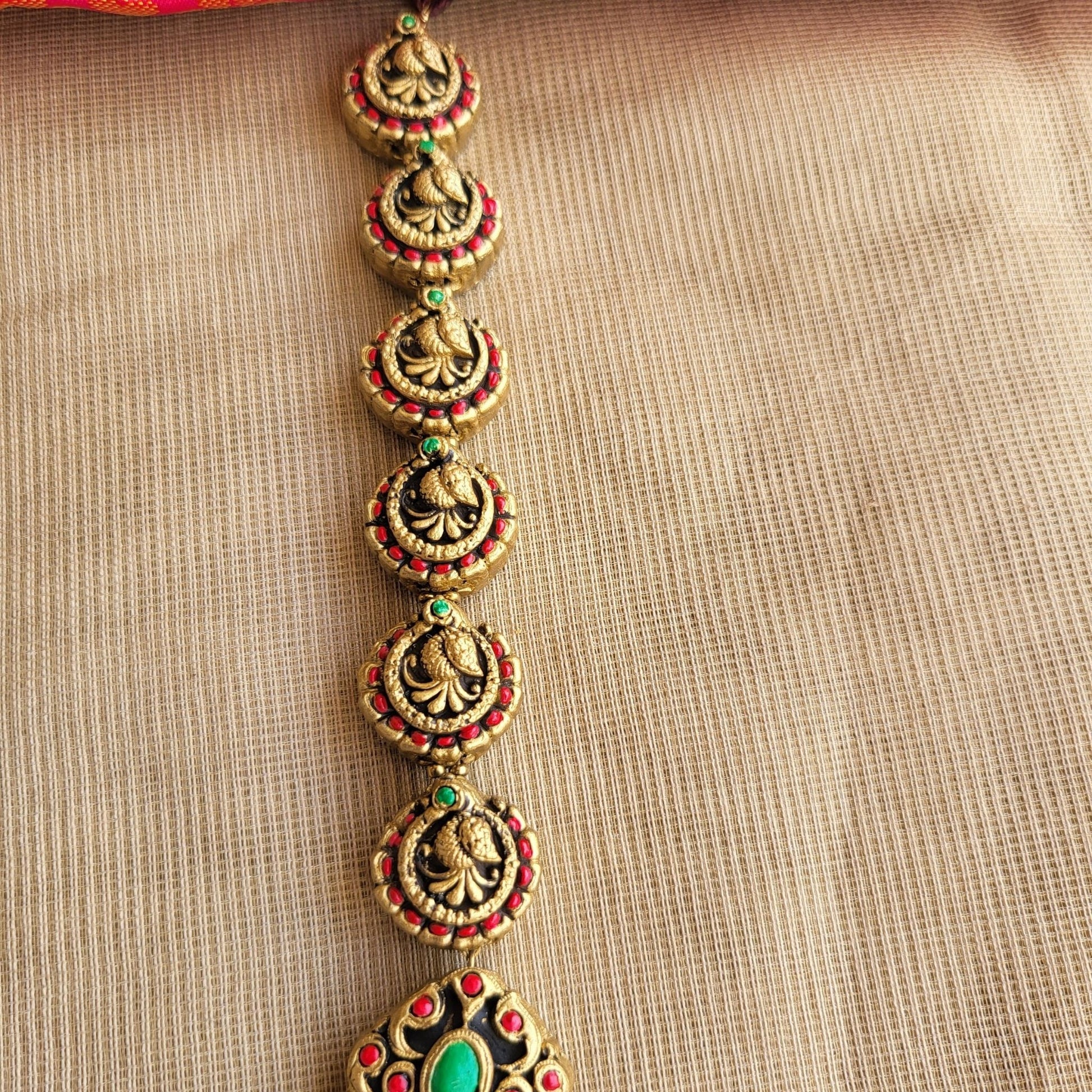 Eco-friendly handmade terracotta jewellery set India