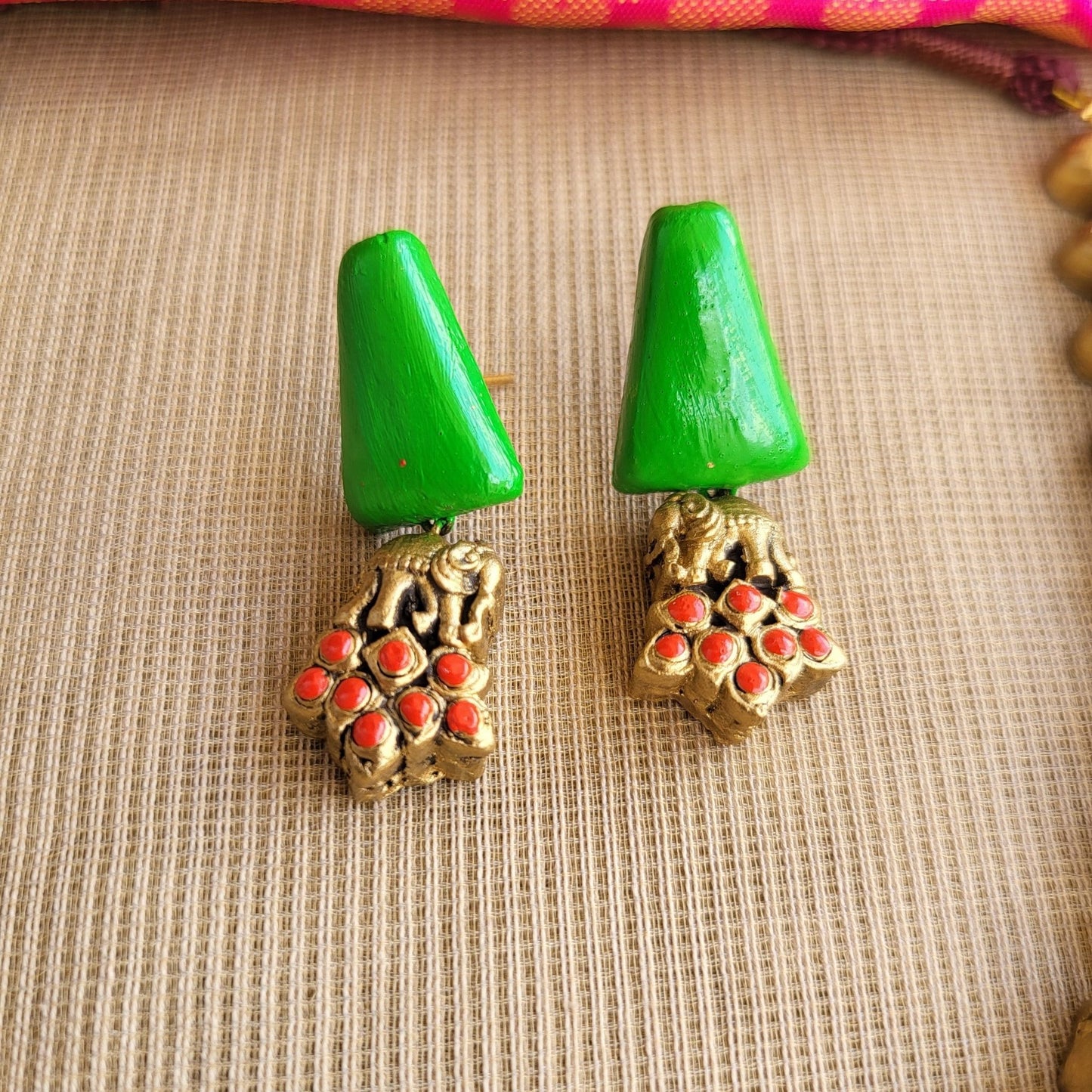 Vibrant orange and green design