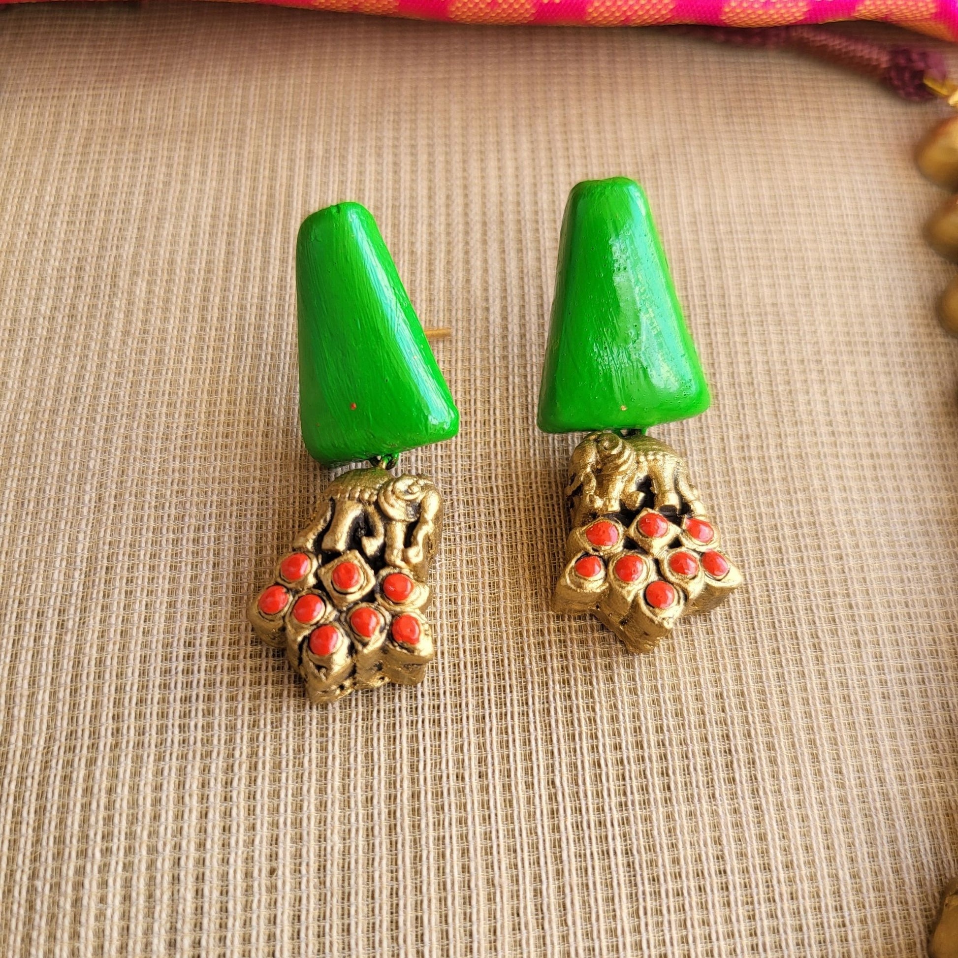 Vibrant orange and green design