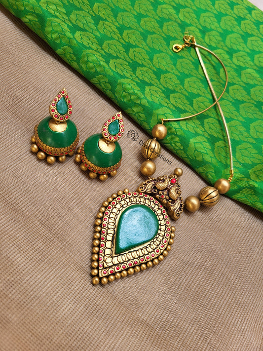 Kerala palakka rain drop type terracotta jewellery