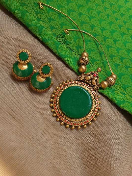 Palakka round type kerala terracotta jewellery