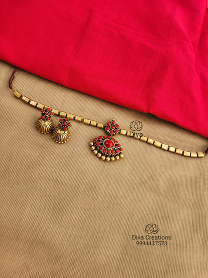 Red Attigai Terracotta Jewellery