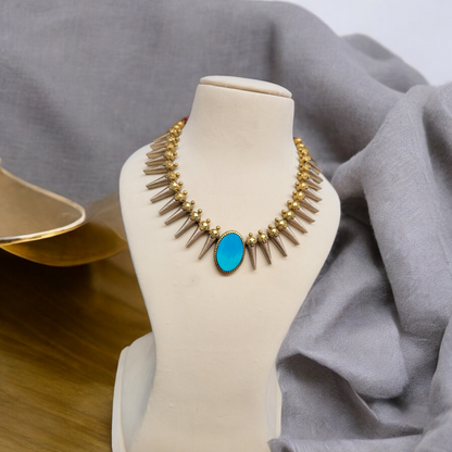 Spike Blue Terracotta Jewellery