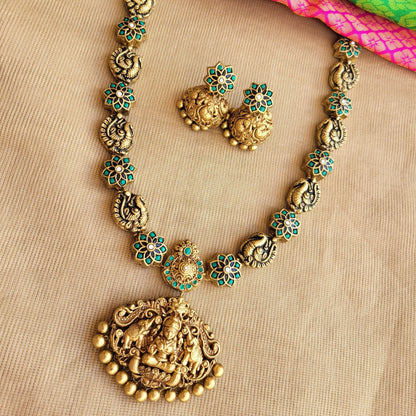 Eco-friendly Pravisha terracotta jewellery with antique gold detailing