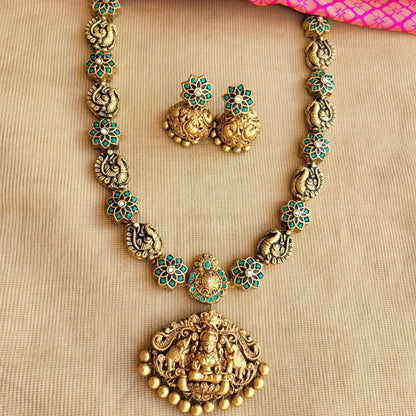 Matching terracotta jumka earrings handcrafted