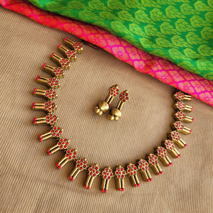 Matching terracotta earrings handcrafted