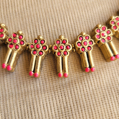 Eco-friendly handmade terracotta jewellery set India