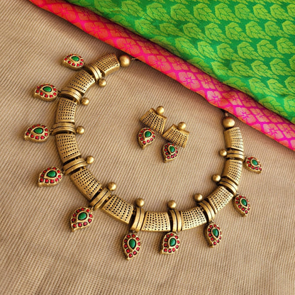 Matching terracotta earrings handcrafted