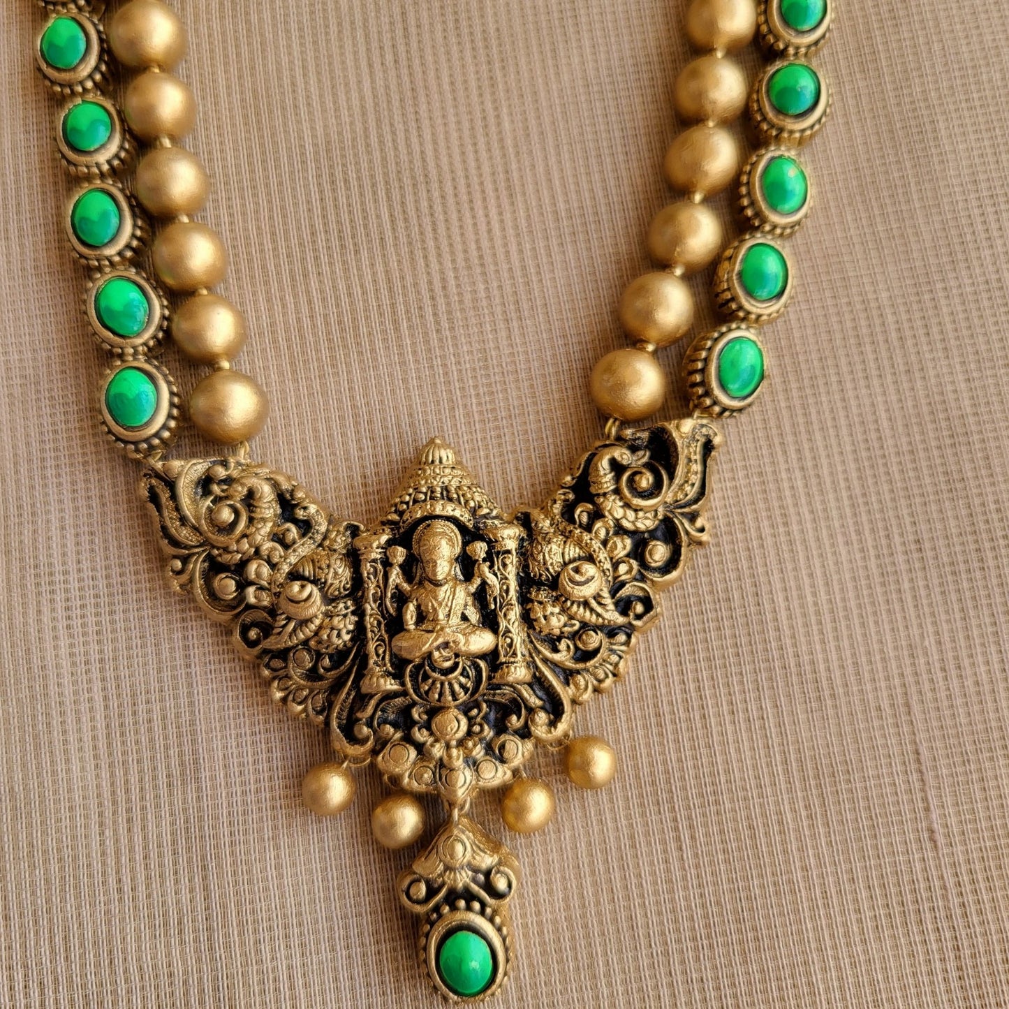 Eco-friendly handmade terracotta jewellery set India