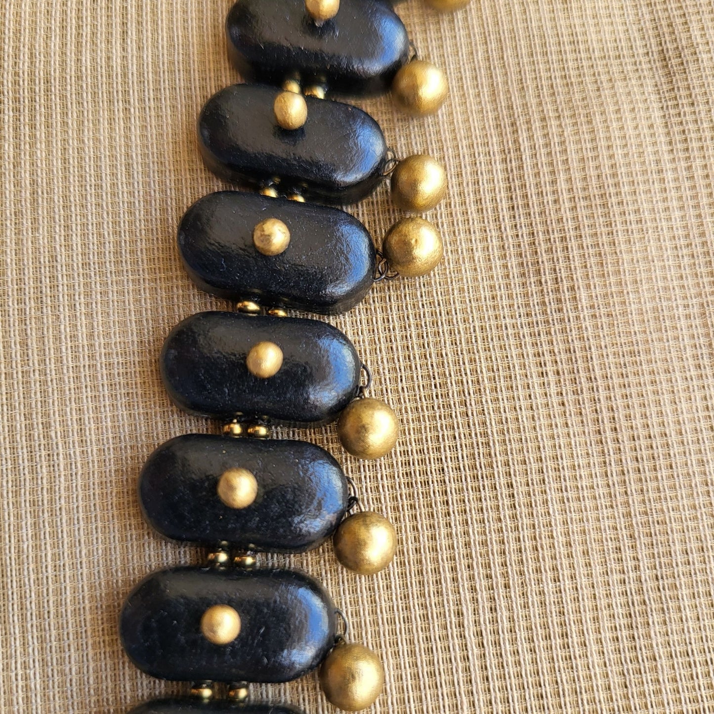 Bold black oval motif design