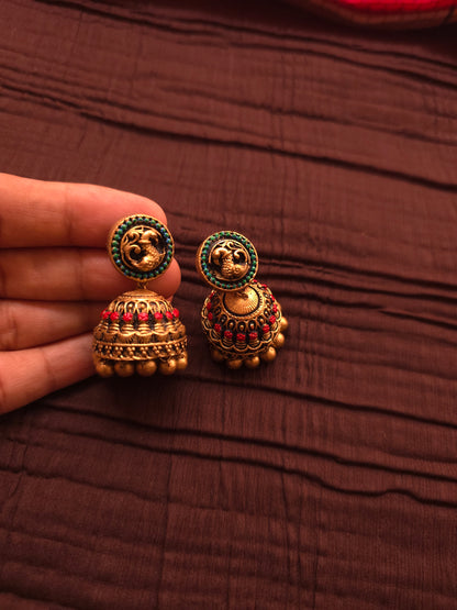 The Mayura Virasat Antique Gold & Emerald Heritage Terracotta Set