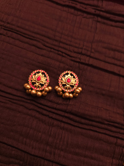 The Shield of Ganesha Antique Gold & Forest Green Terracotta Set