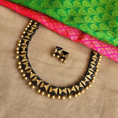Eco-friendly terracotta ethnic jewellery set India
