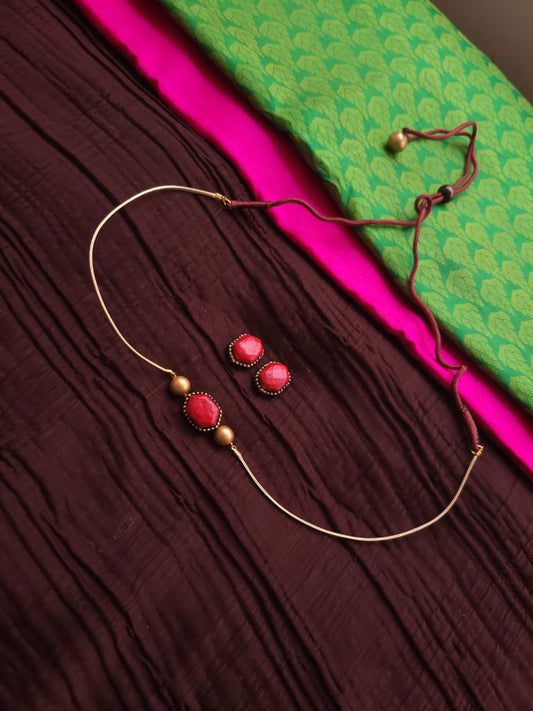 Dainty Stone Terracotta Jewellery