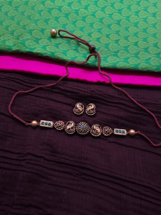 Terracotta Peacock Elegance Jewellery