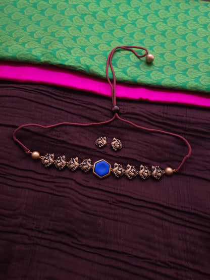 Terracotta Peacock Gemstone Jewellery