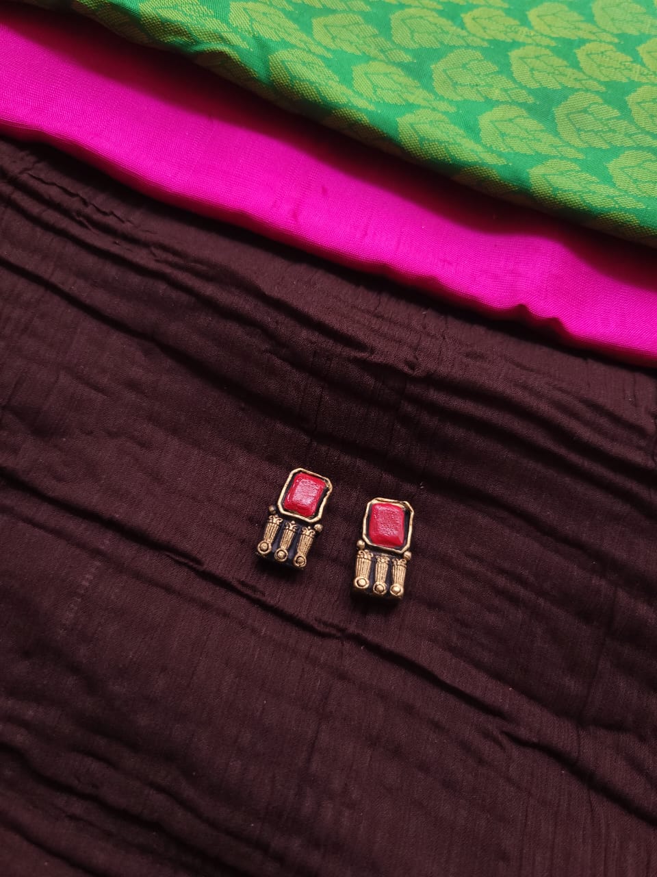 Rectangular Bold Terracotta Jewellery