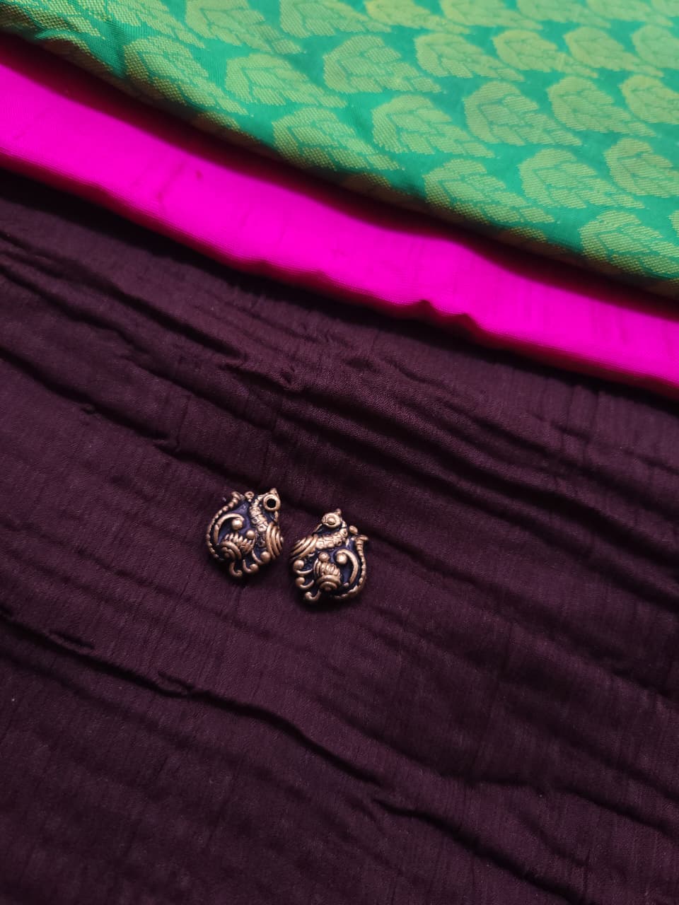 Terracotta Peacock Gemstone Jewellery