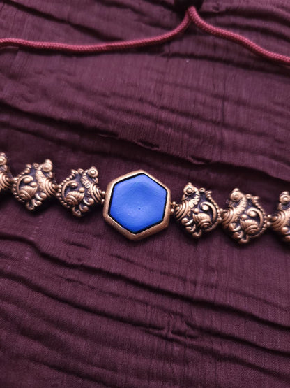 Terracotta Peacock Gemstone Jewellery