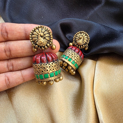 Adhirai Terracotta Jumka Variant 3