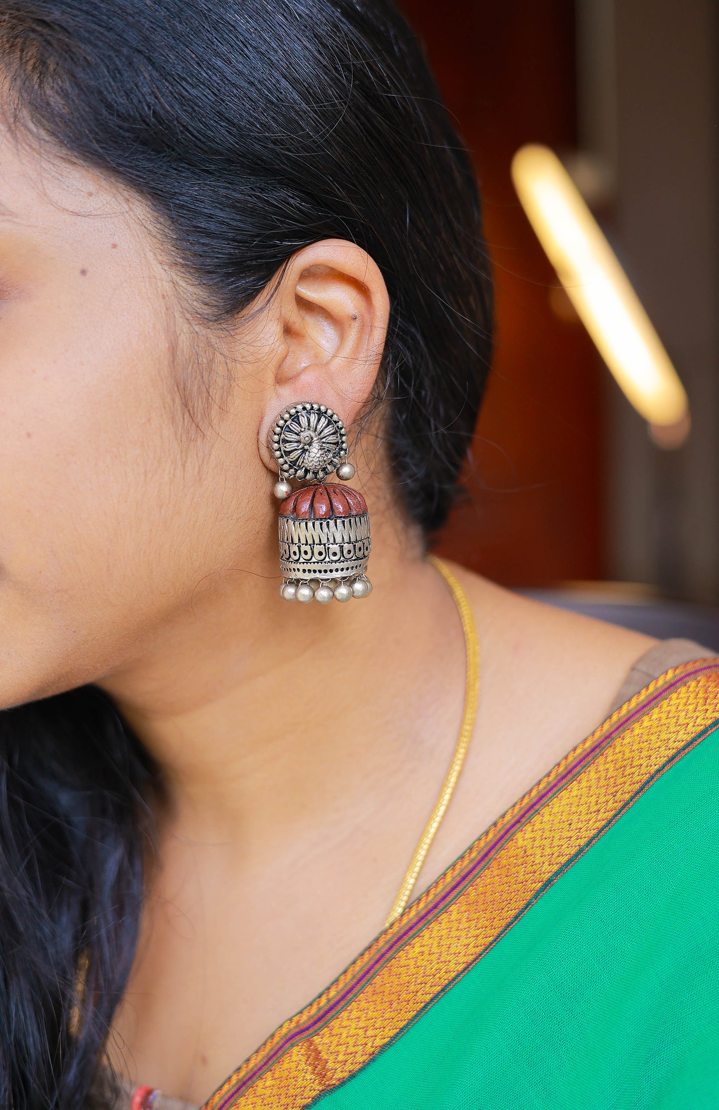 adhirai terracotta jumka variant 4