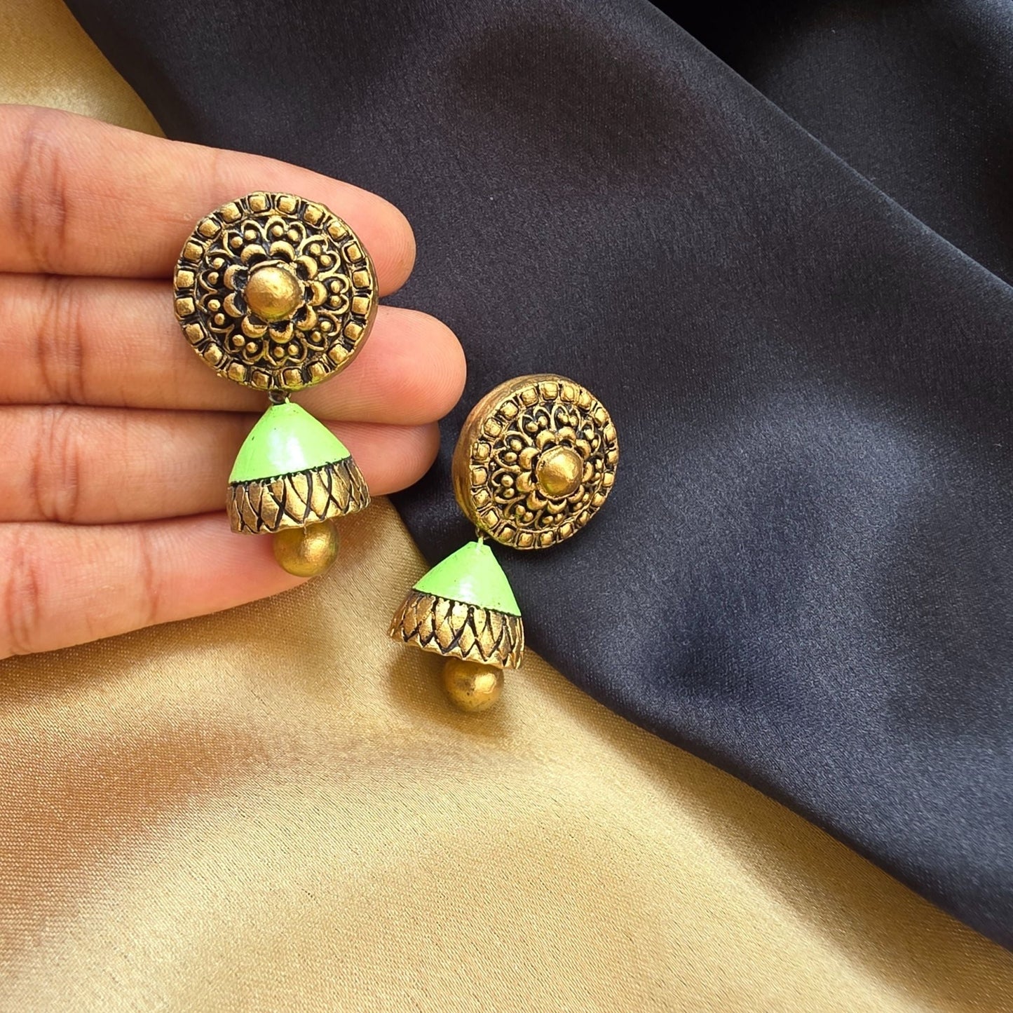 Chandrika Terracotta Jumka Variant2