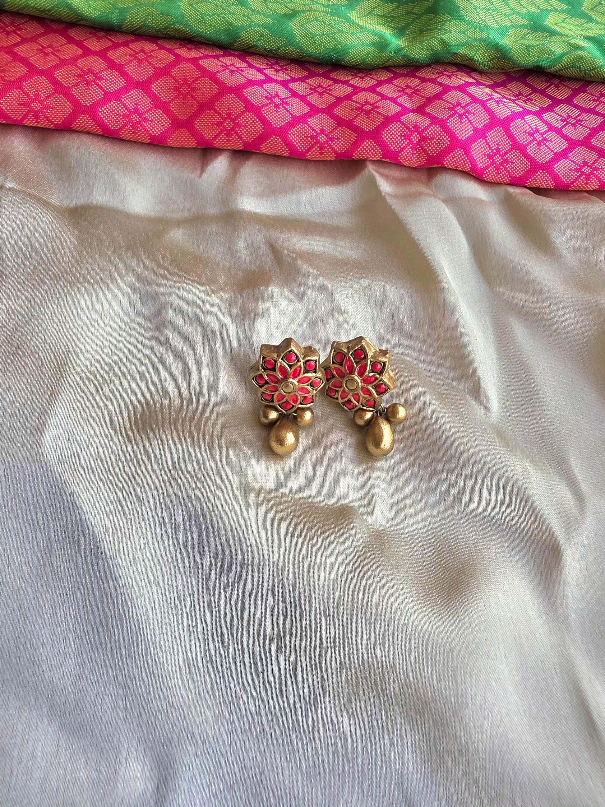 eco friendly terracotta jewellery festive earring