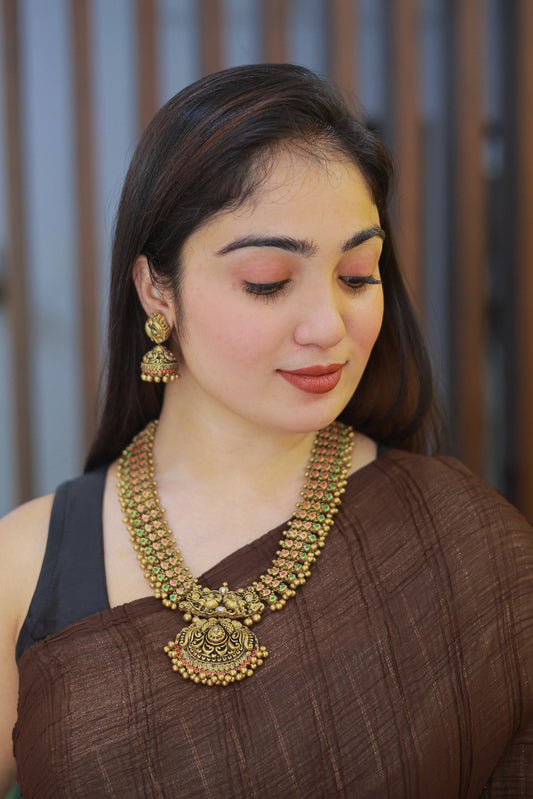 Grandeur Peacock Haram Terracotta Jewellery