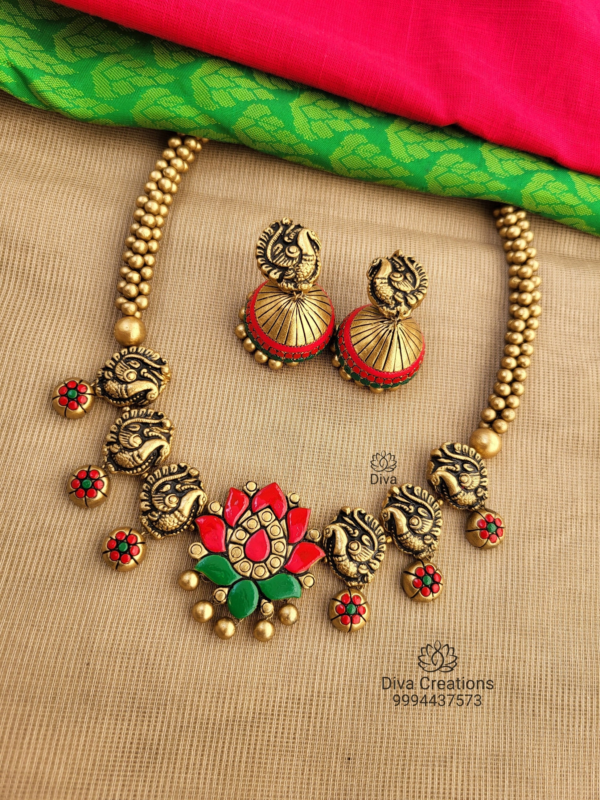 Jadau Gungroo Bead Terracotta Jewellery