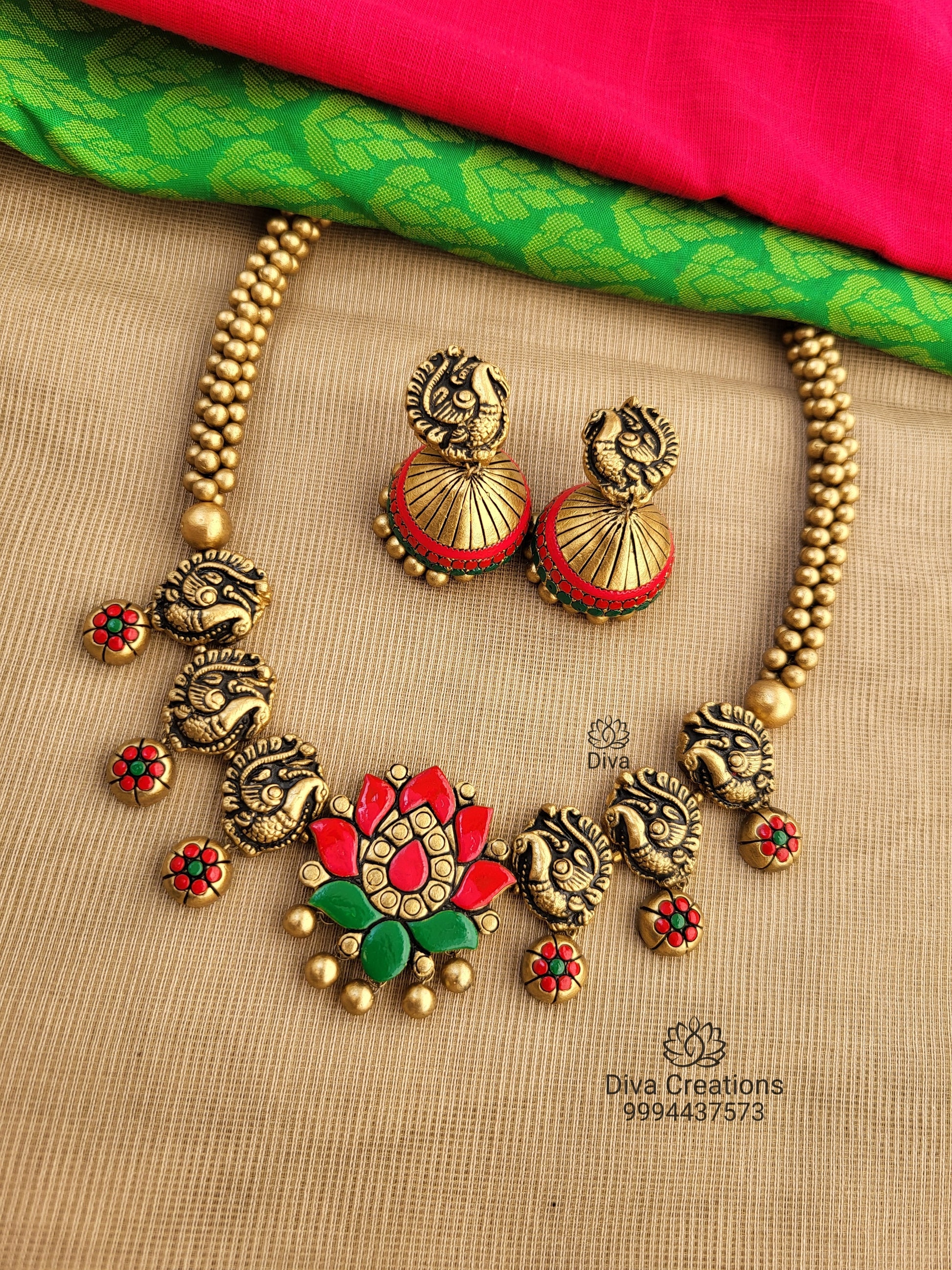 Jadau Gungroo Bead Terracotta Jewellery