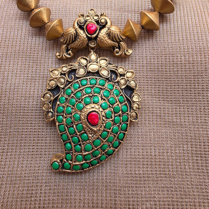 Kemp Mango Terracotta Jewellery Dark Green