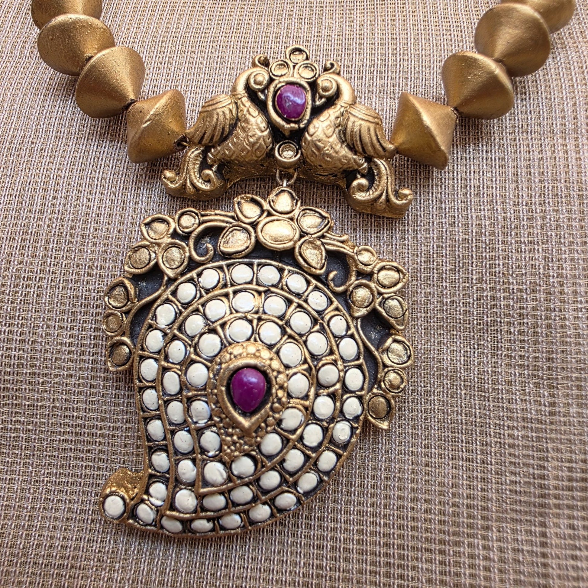 Kemp Mango Terracotta Jewellery White