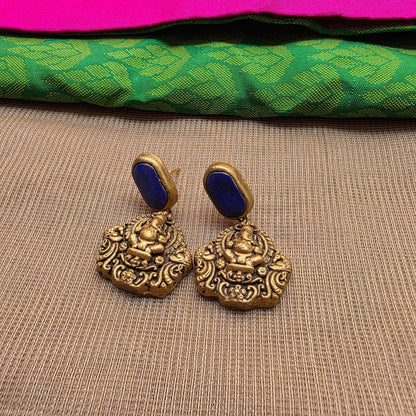 Kemp New Terracotta Jewellery Indigo Jhumka Earrings